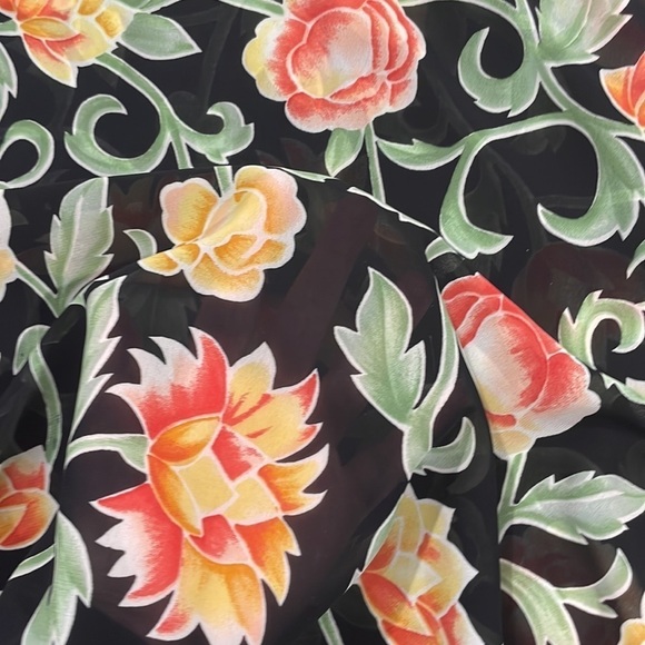 Natori Vintage Rose Floral Semi Sheer Lace Trim Slip Dres - Picture 9 of 11